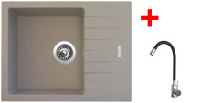 Sinks PERFECTO 650 Avena + ELASTA nerez/černá 